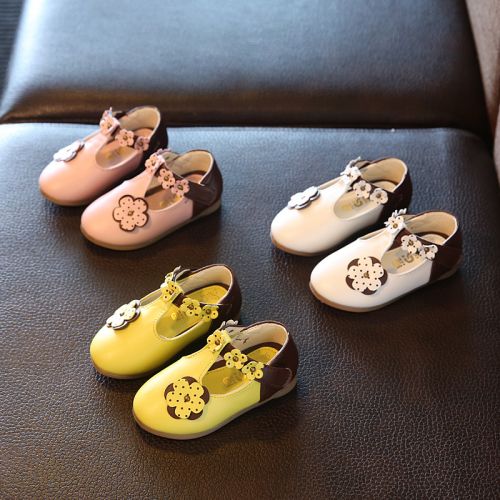 Chaussures enfants en PU ronde brodé pour printemps - Ref 984014