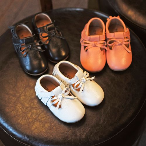 Chaussures enfants en cuir ronde coutures pour printemps - Ref 984018