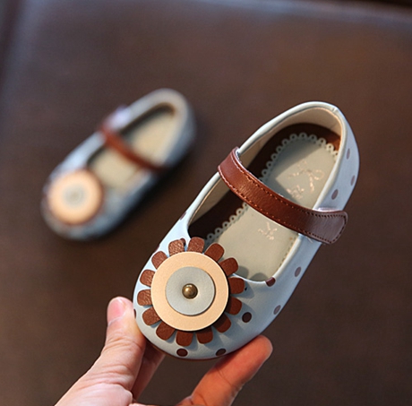 Chaussures enfants ronde coutures cuir pour printemps - Ref 984019