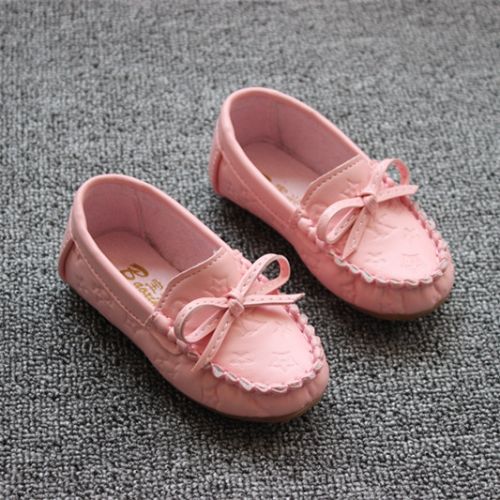 Chaussures enfants en cuir synthétique ronde pour printemps - semelle caoutchouc Ref 984024