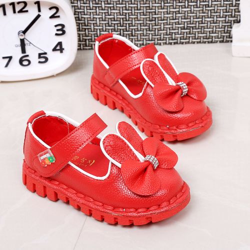 Chaussures enfants en cuir de vache fendu YYGO ronde pour printemps - semelle TPR Ref 984030