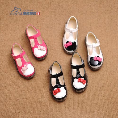 Chaussures enfants en PU BELLA NEWMAN ronde coutures cuir pour printemps - Ref 984039