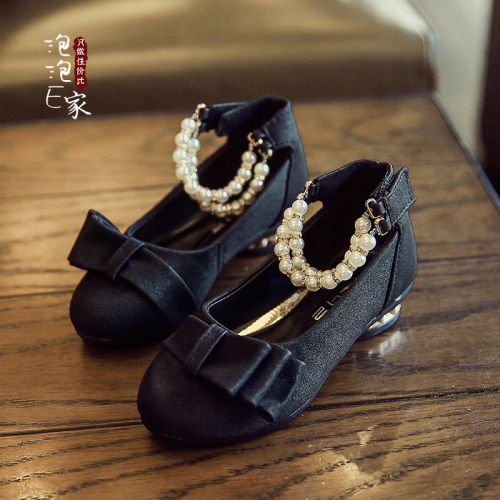 Chaussures enfants en ronde avec perles pour printemps - semelle fond composite Ref 984080