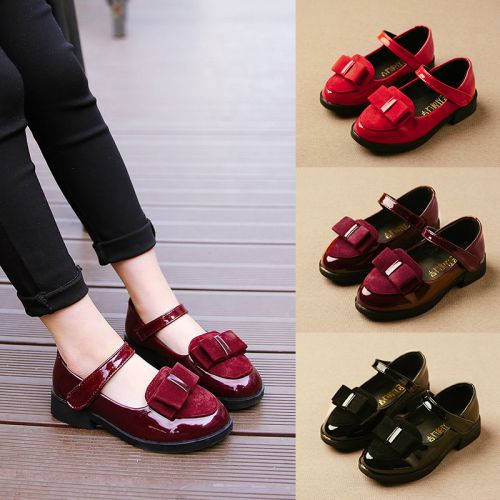 Chaussures enfants en PU ronde coutures cuir pour printemps - semelle Ref 984084