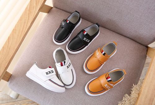 Chaussures enfants en similicuir ronde pour printemps - semelle caoutchouc Wear Ref 984096