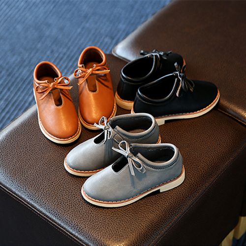 Chaussures enfants en PU ronde pour printemps - semelle caoutchouc Ref 984099