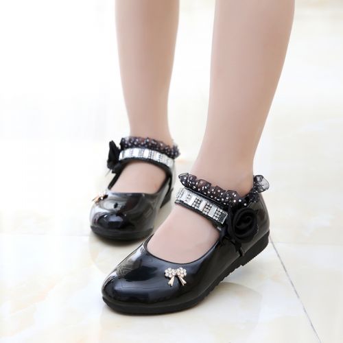 Chaussures enfants en similicuir ronde Flanger pour printemps - semelle caoutchouc Ref 984108
