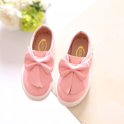 Chaussures enfants en PU ronde coutures cuir pour printemps - semelle caoutchouc Ref 984141