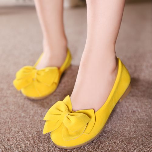 Chaussures enfants en ronde coutures cuir pour printemps - semelle caoutchouc Ref 984165