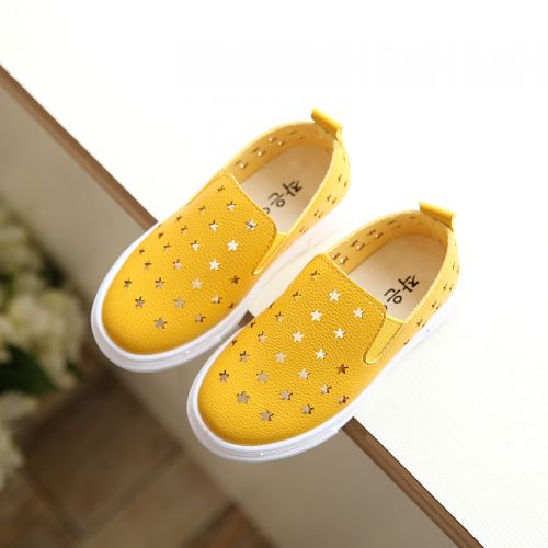 Chaussures enfants en PU ronde creux pour printemps - semelle caoutchouc Ref 984167