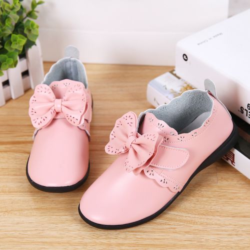 Chaussures enfants en cuir ronde pour printemps - semelle caoutchouc Ref 984176