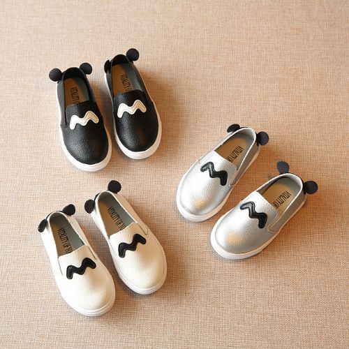 Chaussures enfants en similicuir ronde pour printemps - semelle caoutchouc Ref 984179