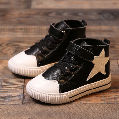 Chaussures enfants en cuir ronde pour Toute saison - semelle caoutchouc Ref 984207