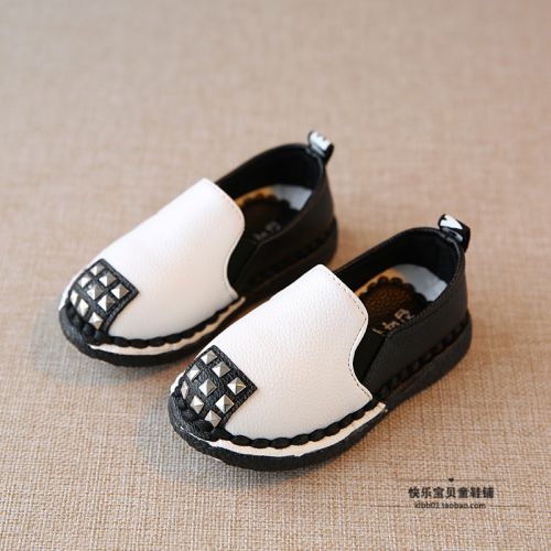 Chaussures enfants en cuir synthétique KLBBAMY ronde coutures pour printemps - semelle caoutchouc naturel Ref 984211