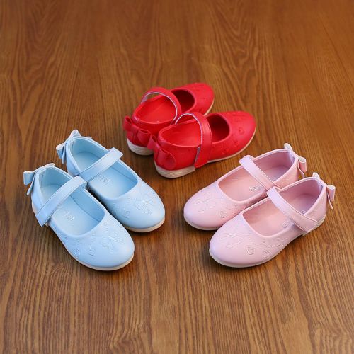 Chaussures enfants en PU ronde creux pour printemps - semelle caoutchouc antidérapant Ref 984227