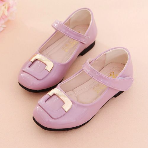 Chaussures enfants en cuir de vache fendu ronde pour Toute saison - Ref 984231