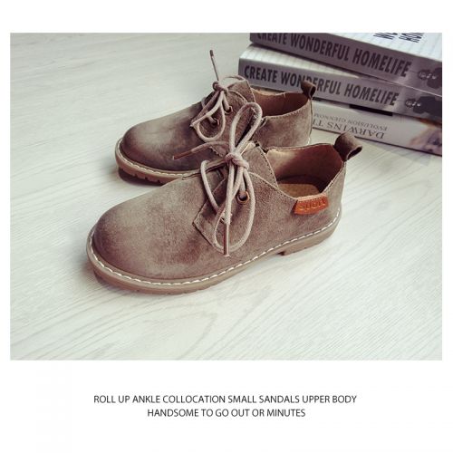 Chaussures enfants en peau de porc ronde pour printemps - semelle caoutchouc Ref 984235