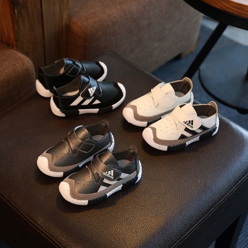 Chaussures enfants en cuir synthétique ronde coutures pour printemps - semelle caoutchouc Ref 984242