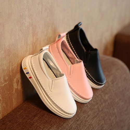 Chaussures enfants en PU ronde coutures cuir pour printemps - semelle fond composite Ref 984258