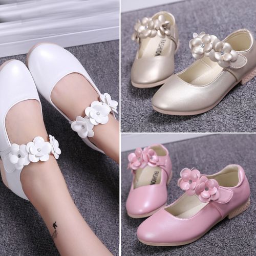 Chaussures enfants en PU ronde paillette pour printemps - semelle caoutchouc Wear Ref 984268