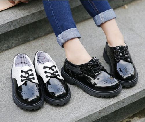 Chaussures enfants en similicuir ronde coutures cuir pour printemps - semelle fond composite Ref 984271