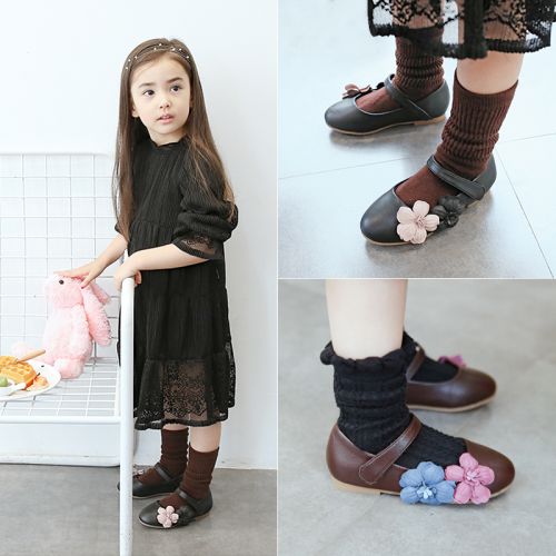 Chaussures enfants en similicuir ronde pour printemps - semelle caoutchouc Ref 984285