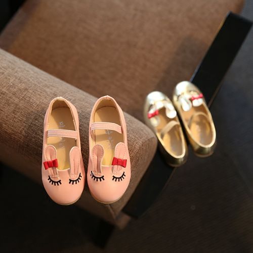 Chaussures enfants en PU ronde coutures cuir pour printemps - semelle caoutchouc Ref 984327
