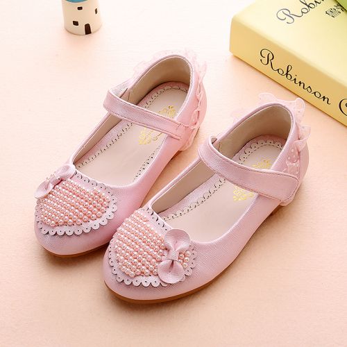 Chaussures enfants en PU ronde coutures cuir pour printemps - semelle fond composite Ref 984335