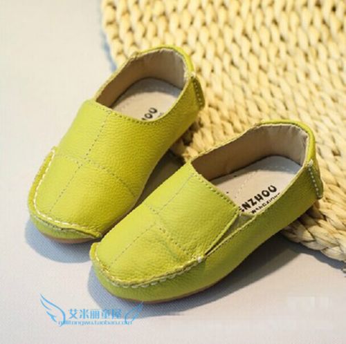 Chaussures enfants en cuir ronde coutures pour printemps - Ref 984398