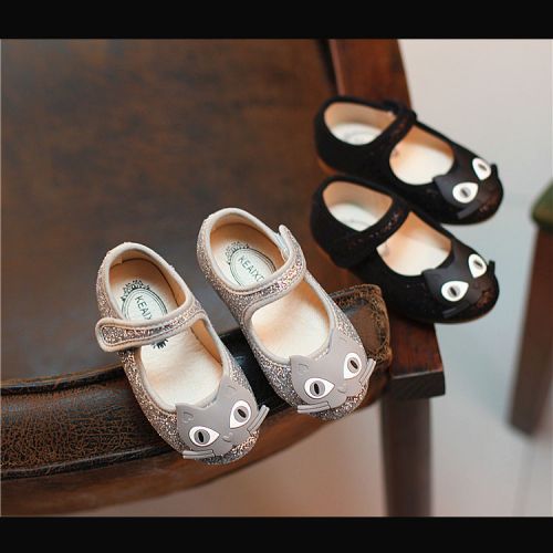 Chaussures enfants en PU ronde paillette pour printemps - semelle caoutchouc naturel Ref 984400
