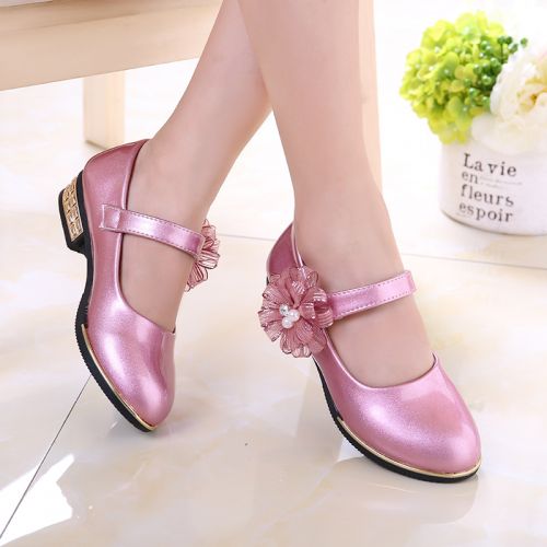 Chaussures enfants en cuir synthétique CONNCHE ronde brodé pour printemps - semelle caoutchouc Ref 984404