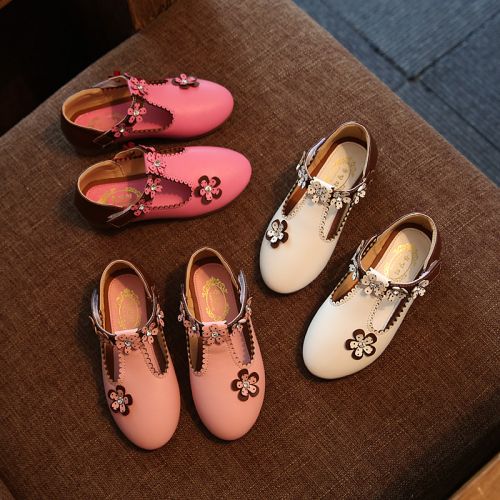 Chaussures enfants ronde brodé pour printemps - semelle caoutchouc Wear Ref 984409