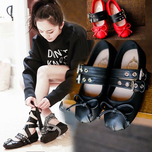 Chaussures enfants en PU ronde rivet pour printemps - Ref 984410