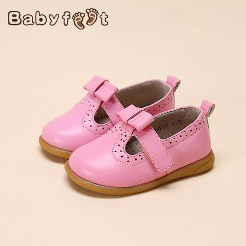 Chaussures enfants en peau de mouton BABYFEET ronde pour printemps - Ref 984430