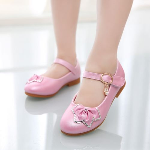 Chaussures enfants en cuir synthétique pointu coutures pour printemps - semelle TPR Ref 984442