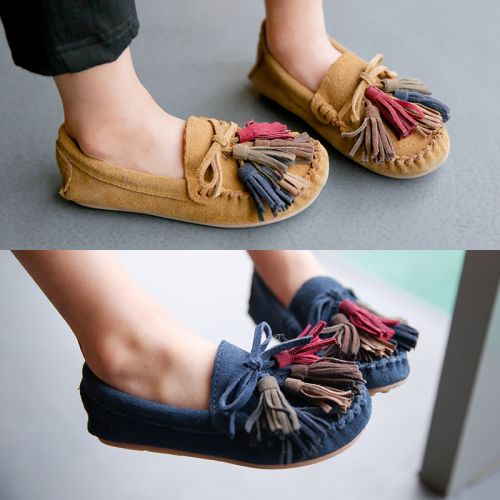 Chaussures enfants ronde houppe pour printemps - Ref 984452