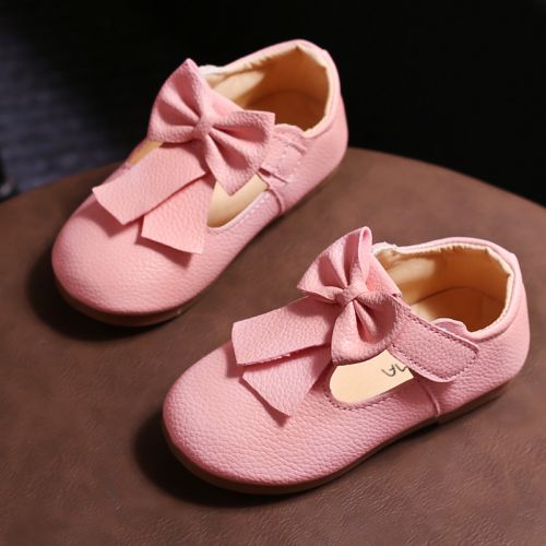 Chaussures enfants en PU QBFX ronde coutures cuir pour printemps - Ref 984453