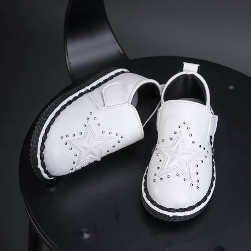 Chaussures enfants en PU ronde rivet pour printemps - semelle caoutchouc Ref 984464