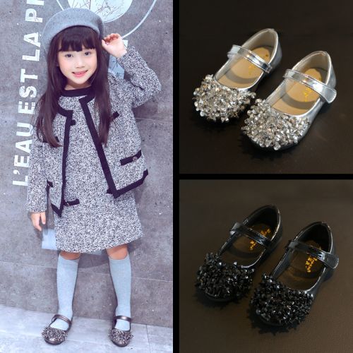 Chaussures enfants en PU BELLA NEWMAN ronde avec perles pour printemps - semelle plastique Ref 984466