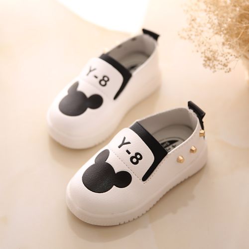 Chaussures enfants en Cuir spatial ronde pour printemps - semelle caoutchouc antidérapant Ref 984487
