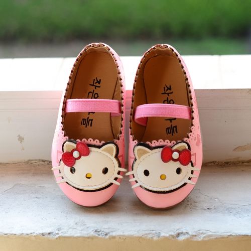 Chaussures enfants en cuir synthétique ronde pour printemps - semelle TPR Ref 984503