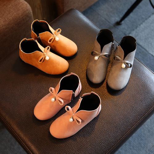 Chaussures enfants en similicuir ronde pour printemps - semelle caoutchouc Ref 984510