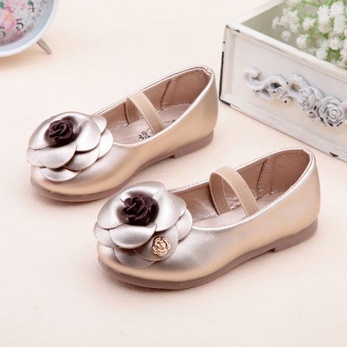 Chaussures enfants en PU ronde coutures cuir pour printemps - Ref 984526