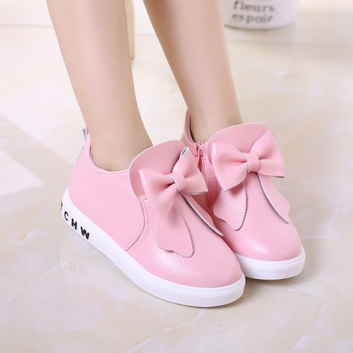 Chaussures enfants en cuir synthétique pointu creux pour printemps - semelle caoutchouc naturel Ref 984542
