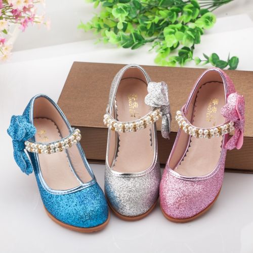 Chaussures enfants en PU ronde paillette pour printemps - Ref 984560