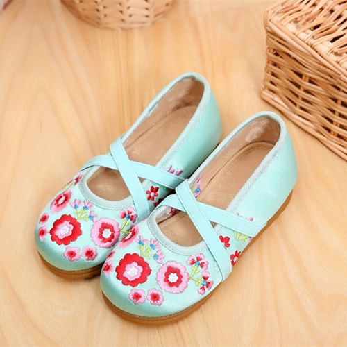 Chaussures enfants en tissu satin pour printemps - semelle caoutchouc Ref 1046944