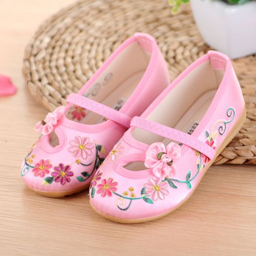 Chaussures enfants en tissu satin pour été - Ref 1047509