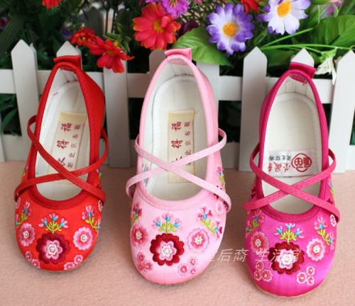 Chaussures enfants en tissu satin pour printemps - semelle caoutchouc Ref 1048102
