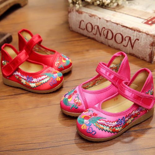 Chaussures enfants en tissu coton pour printemps - semelle caoutchouc Ref 1048139