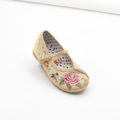 Chaussures enfants en tissu satin pour printemps - Ref 1048243